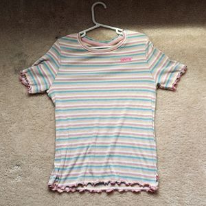 Rainbow striped Levi's shirt